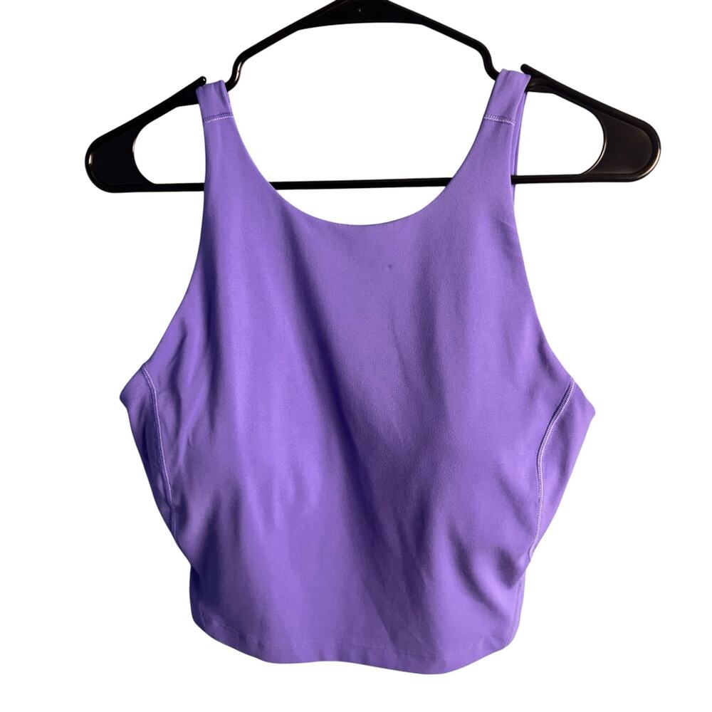 Lululemon Purple Sports Bra Tank Top Size 10 Built-In Bra